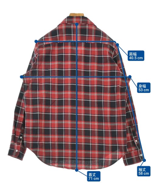 Frank&Eileen（フランクアンドアイリーン）カジュアルシャツ 赤 サイズ:XS レディース/2200631150435