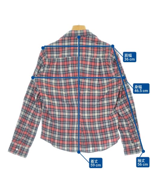 Frank&Eileen（フランクアンドアイリーン）カジュアルシャツ 赤 サイズ:XS レディース/2200631150442