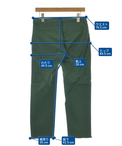 Frank&Eileen（フランクアンドアイリーン）クロップドパンツ 緑 サイズ:4(XL位) レディース/2200631161448