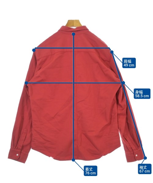 Frank&Eileen（フランクアンドアイリーン）カジュアルシャツ 赤 サイズ:L メンズ/2200631174868