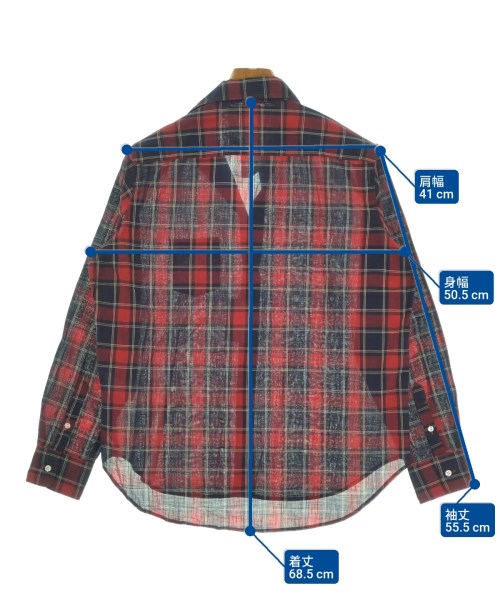 Frank&Eileen（フランクアンドアイリーン）カジュアルシャツ 赤 サイズ:XS レディース/2200631174943