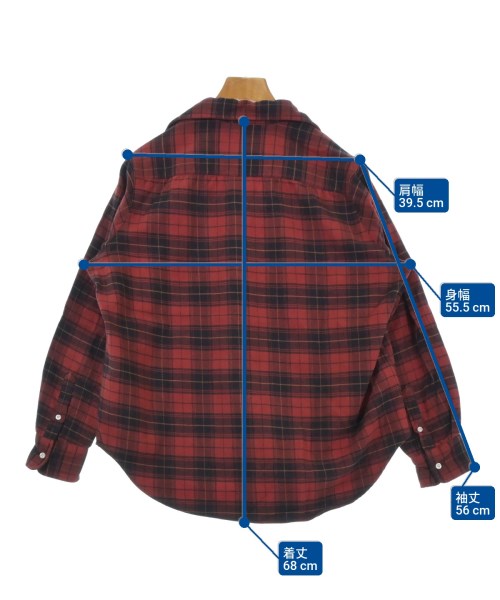 Frank&Eileen（フランクアンドアイリーン）カジュアルシャツ 赤 サイズ:XS レディース/2200631184461