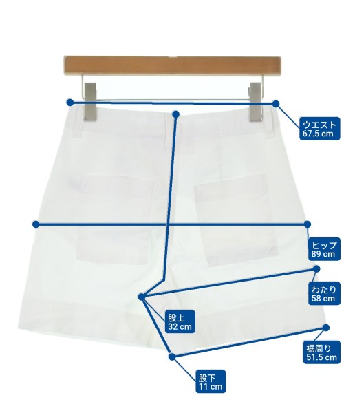 Frank&Eileen（フランクアンドアイリーン）ショートパンツ 白 サイズ:0(XS位) レディース/2200631196044