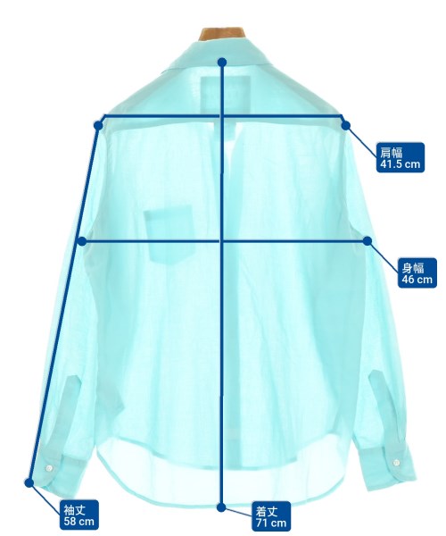 Frank&Eileen（フランクアンドアイリーン）カジュアルシャツ 青 サイズ:XXS レディース/2200609980927