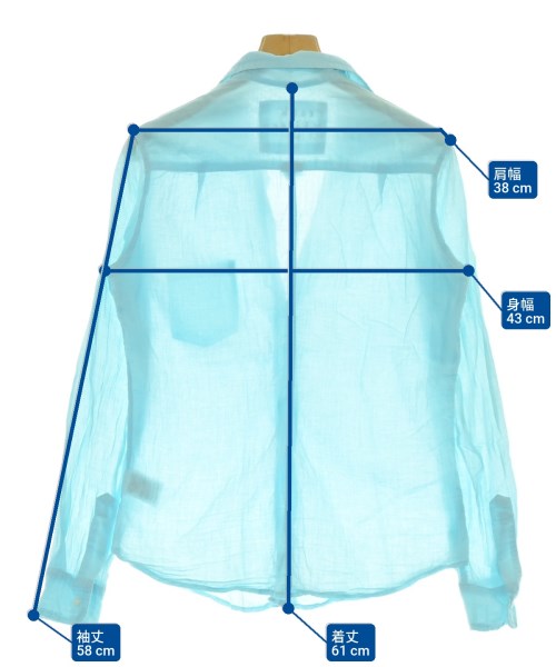 Frank&Eileen（フランクアンドアイリーン）カジュアルシャツ 青 サイズ:XS レディース/2200670580057