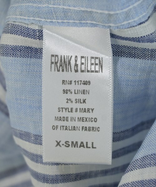 Frank&Eileen（フランクアンドアイリーン）カジュアルシャツ 青 サイズ:XS レディース/2200709943143