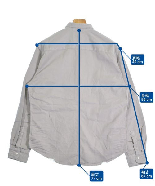 Frank&Eileen（フランクアンドアイリーン）カジュアルシャツ グレー サイズ:L メンズ/2200647159101