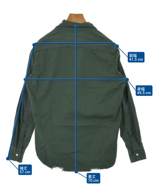 Frank&Eileen（フランクアンドアイリーン）カジュアルシャツ 緑 サイズ:XXS レディース/2200642788030