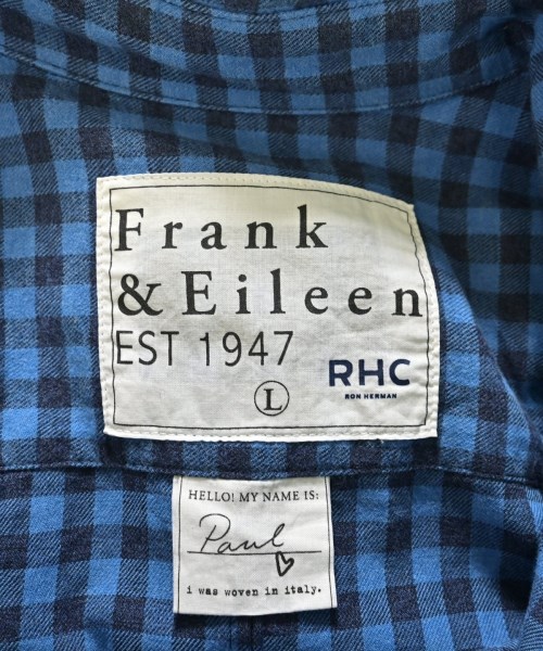 Frank&Eileen（フランクアンドアイリーン）カジュアルシャツ 青 サイズ:L メンズ/2200679324508