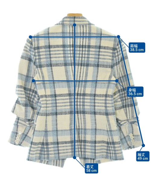 10CROSBY DEREK LAM（テン　クロスビー　デレク　ラム）カジュアルジャケット 青 サイズ:2(S位) レディース/2200674872189