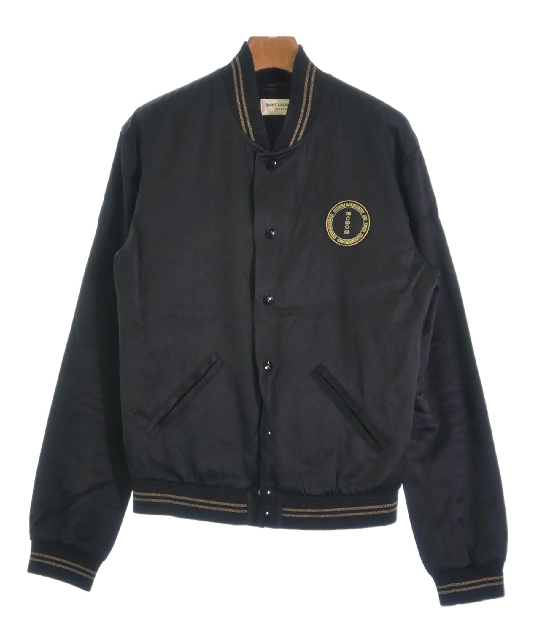 SAINT LAURENT PARIS（サンローランパリ）スタジャン 黒 サイズ:44(S位
