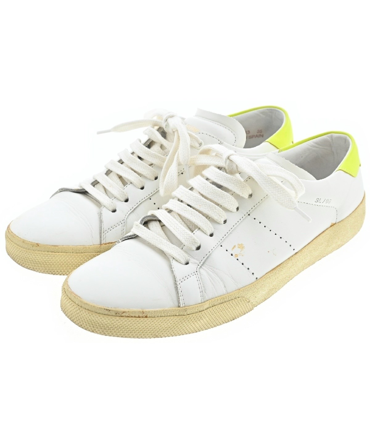 SAINT LAURENT PARIS スニーカー 35(21.5cm位) 白 【古着】【】 【公式 