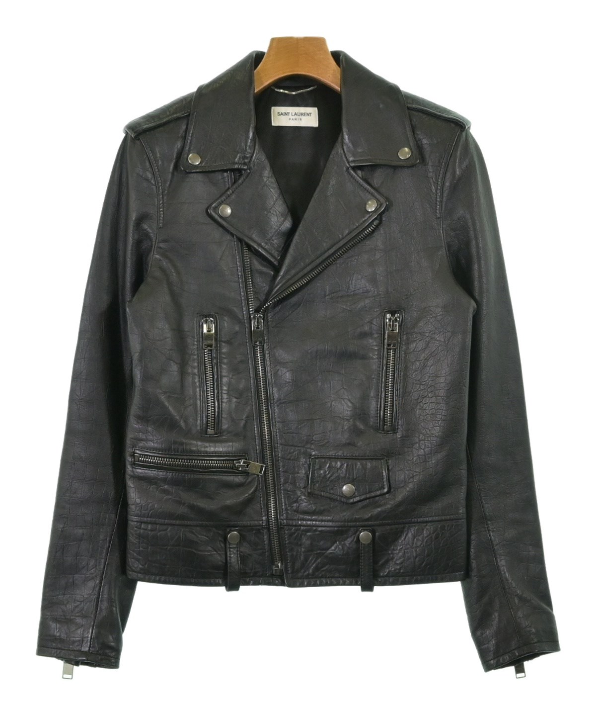 SAINT LAURENT PARIS（サンローランパリ）ライダース 黒 サイズ:40(M位