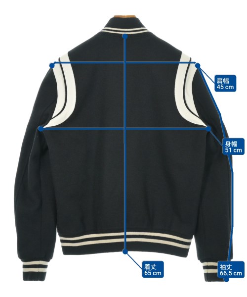 SAINT LAURENT PARIS（サンローランパリ）スタジャン 黒 サイズ:46(S位) メンズ/2200634850028