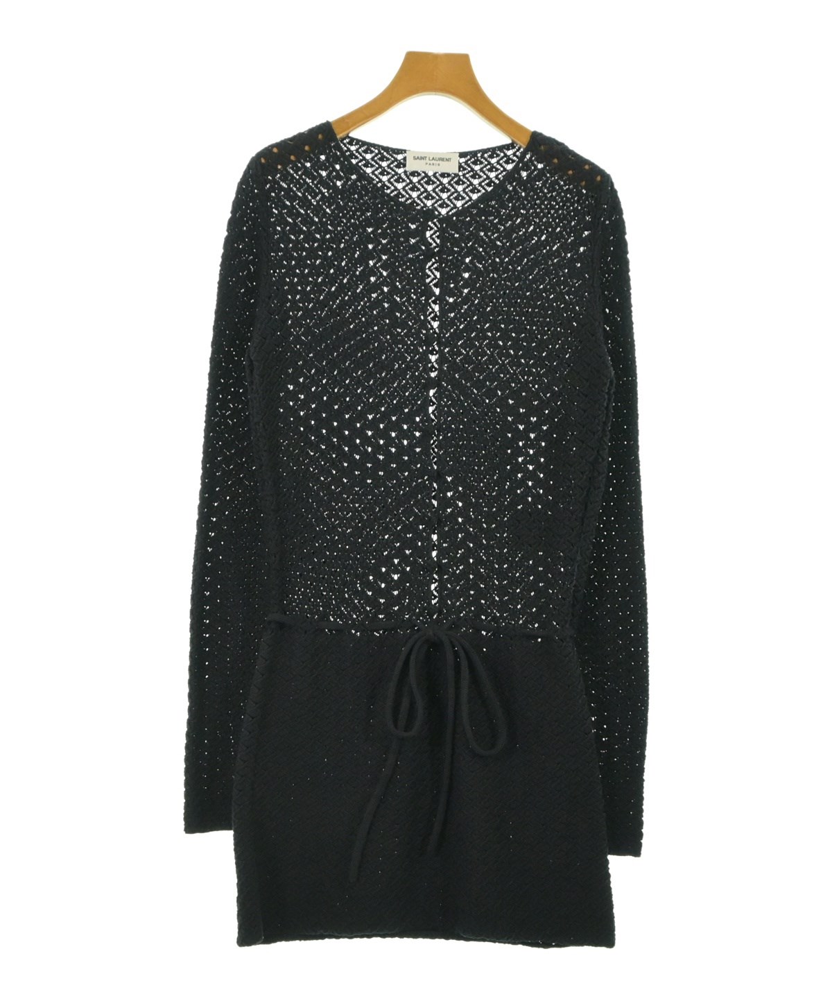 【新品未使用】SAINT LAURENT ブラックワンピース SAINT LAURENT PARIS（サンローランパリ）ワンピース 黒 サイズ:S