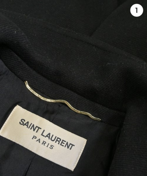 SAINT LAURENT PARIS（サンローランパリ）チェスターコート 黒 サイズ:36(S位) レディース/2200640558017