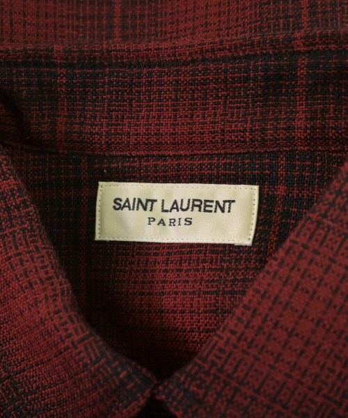 SAINT LAURENT PARIS（サンローランパリ）カジュアルシャツ 赤 サイズ:L メンズ/2200627330032