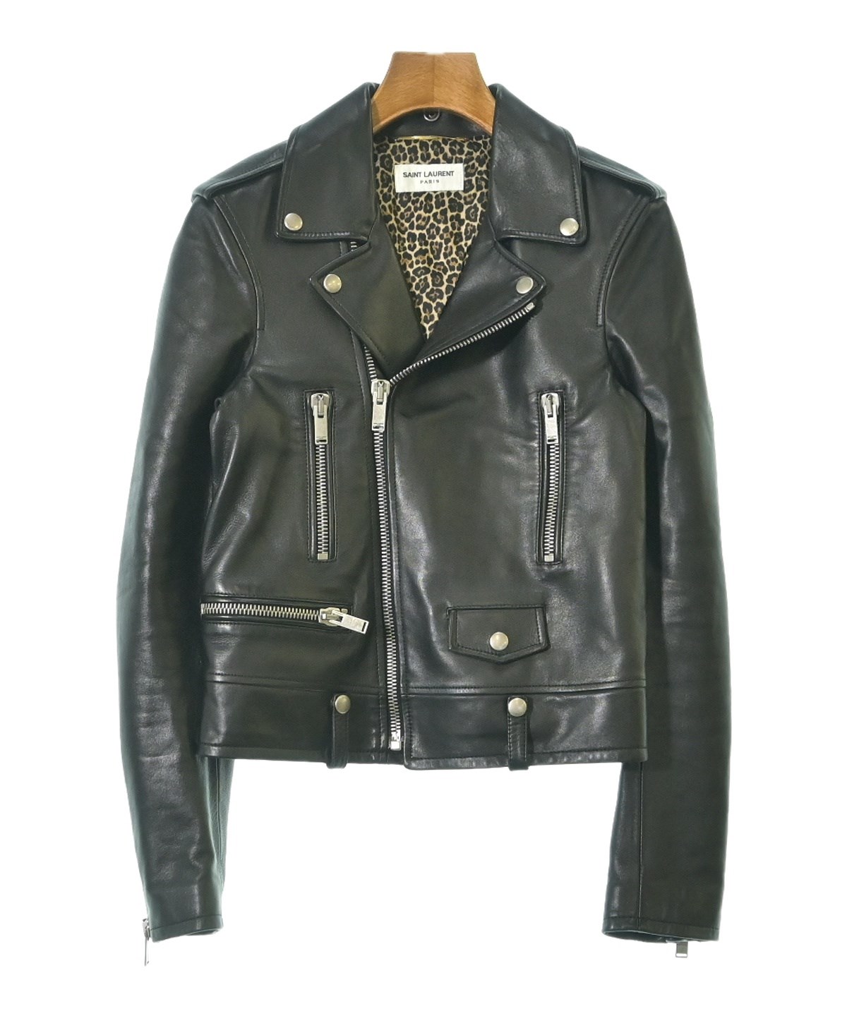SAINT LAURENT PARIS（サンローランパリ）ライダース 黒 サイズ:34(XXS