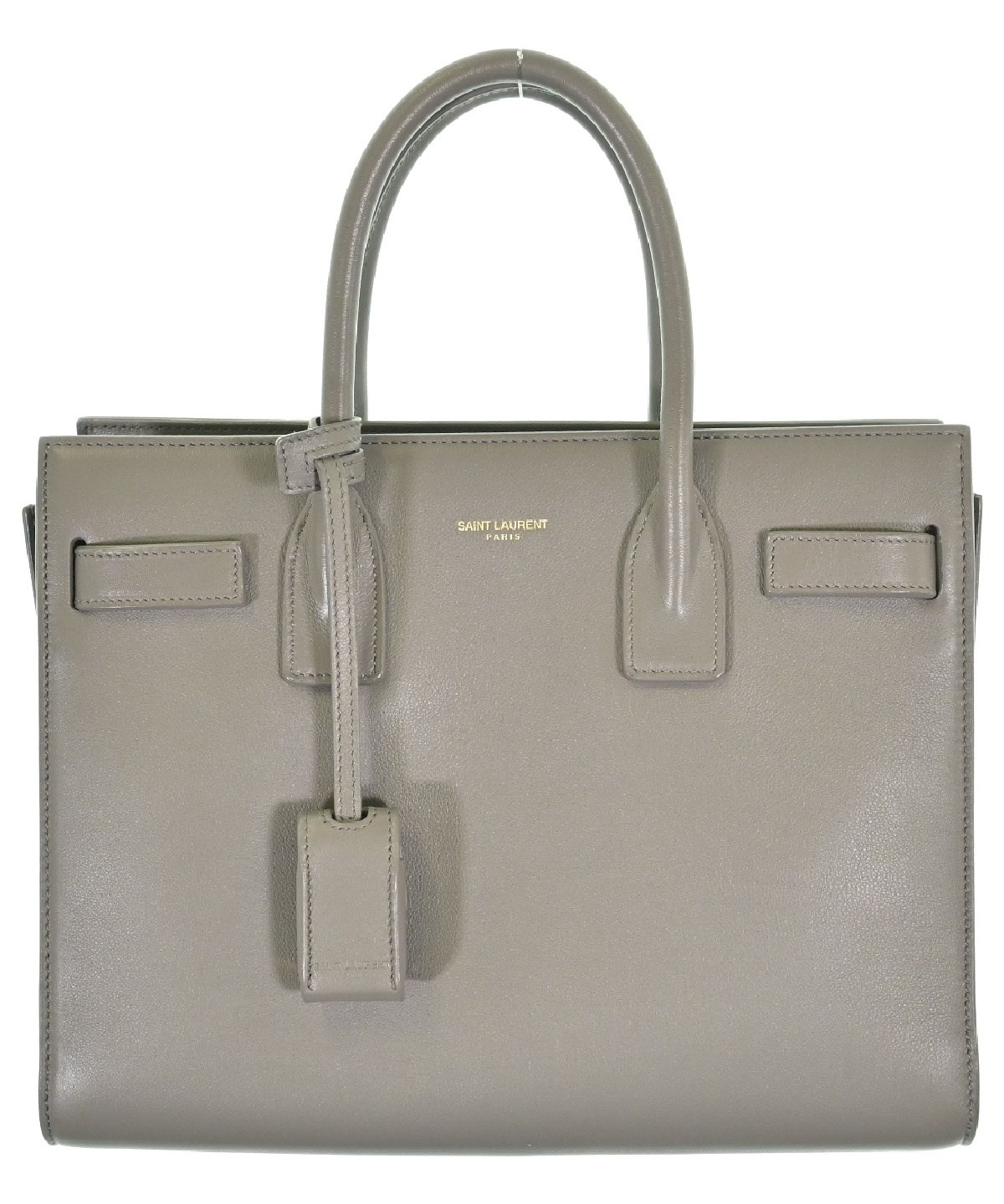 美品✨SAINT LAURENT PARIS レザー ハンドバッグ グレー ✨美品✨サンローラン ハンドバッグ 2way ベイビーダッフル