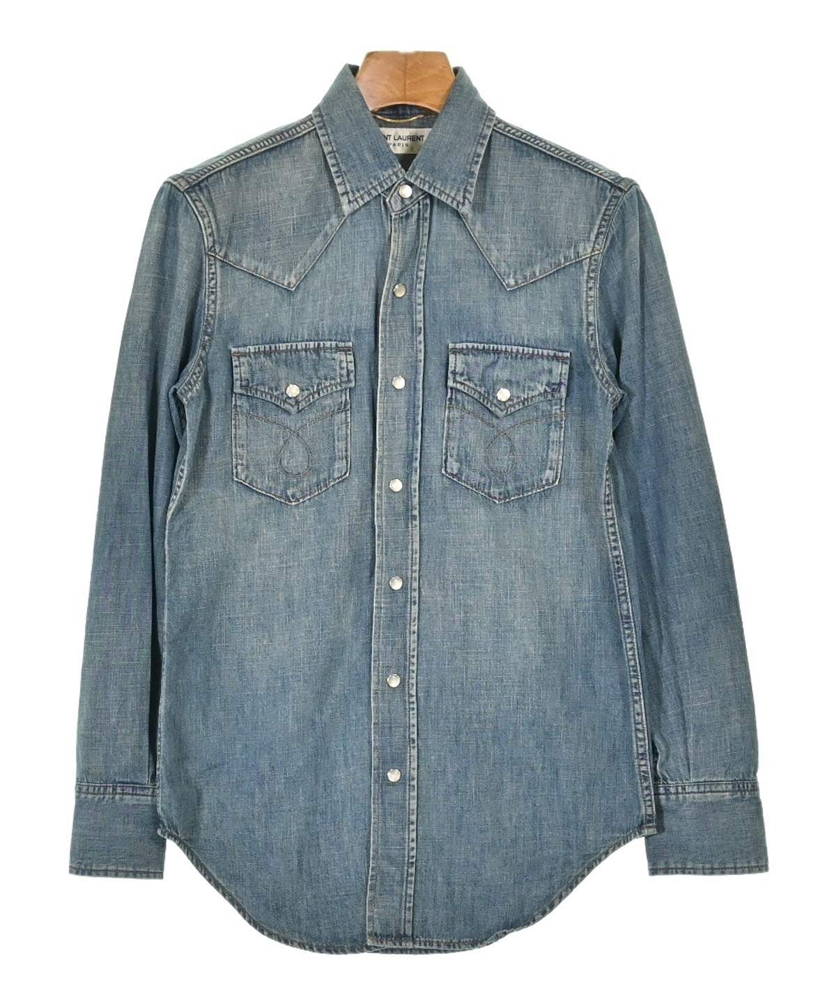 SAINT LAURENT PARIS（サンローランパリ）カジュアルシャツ 青