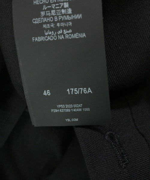 SAINT LAURENT PARIS（サンローランパリ）スラックス 黒 サイズ:46(M位) メンズ/2200624700012