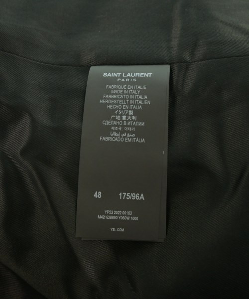 SAINT LAURENT PARIS（サンローランパリ）ピーコート 黒 サイズ:48(L位) メンズ/2200240866017