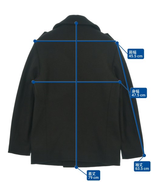 SAINT LAURENT PARIS（サンローランパリ）ピーコート 黒 サイズ:48(L位) メンズ/2200240866017