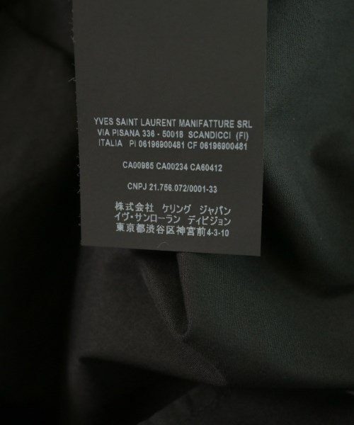 SAINT LAURENT PARIS（サンローランパリ）ドレスシャツ 黒 サイズ:38(S位) メンズ/2200626205034