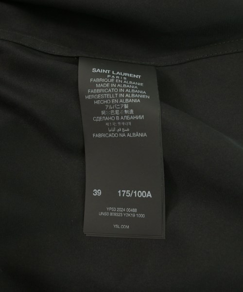 SAINT LAURENT PARIS（サンローランパリ）ドレスシャツ 黒 サイズ:39(M位) メンズ/2200626205041