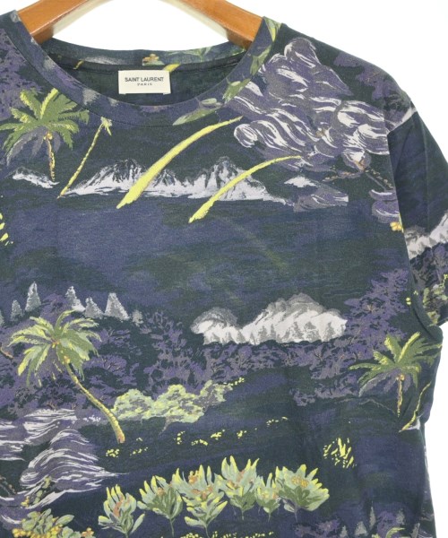 SAINT LAURENT PARIS（サンローランパリ）Tシャツ・カットソー 紫 サイズ:M メンズ/2200626205119