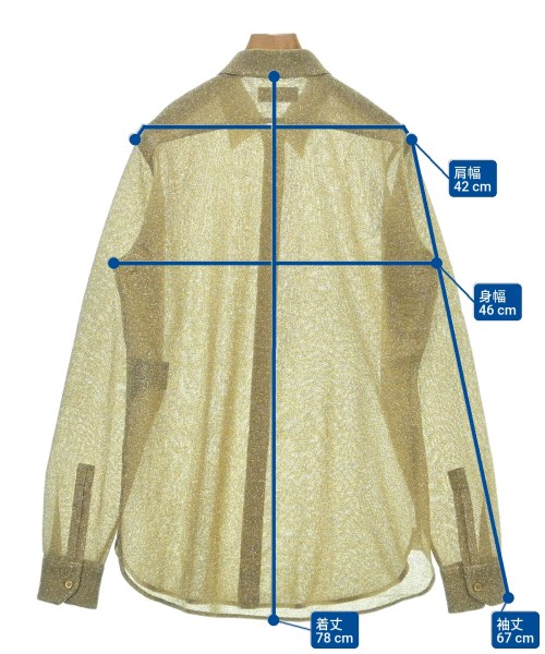 SAINT LAURENT PARIS（サンローランパリ）ブラウス ゴールド サイズ:39(XL位) レディース/2200626338176