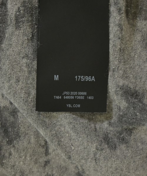 SAINT LAURENT PARIS（サンローランパリ）Tシャツ・カットソー グレー サイズ:M メンズ/2200627573057