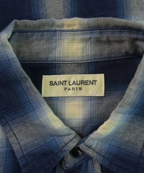 SAINT LAURENT PARIS（サンローランパリ）カジュアルシャツ 青 サイズ:S メンズ/2200630988015