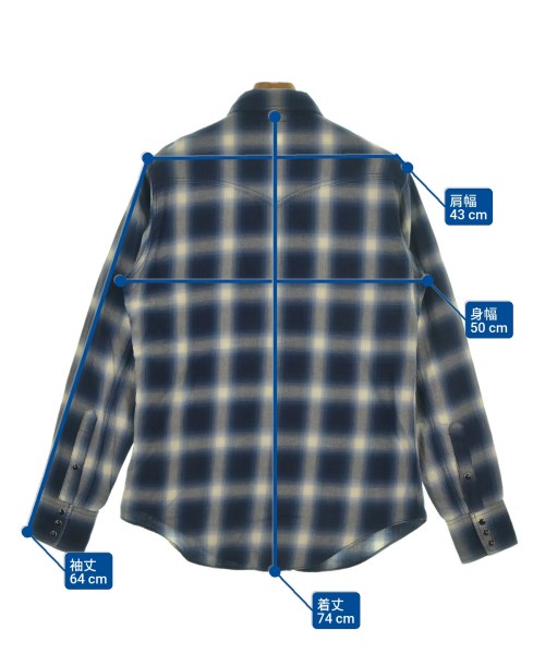 SAINT LAURENT PARIS（サンローランパリ）カジュアルシャツ 青 サイズ:S メンズ/2200630988015