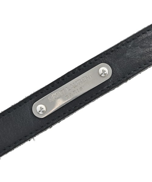 SAINT LAURENT PARIS（サンローランパリ）ブレスレット・バングル 黒 サイズ:- メンズ/2200619588182
