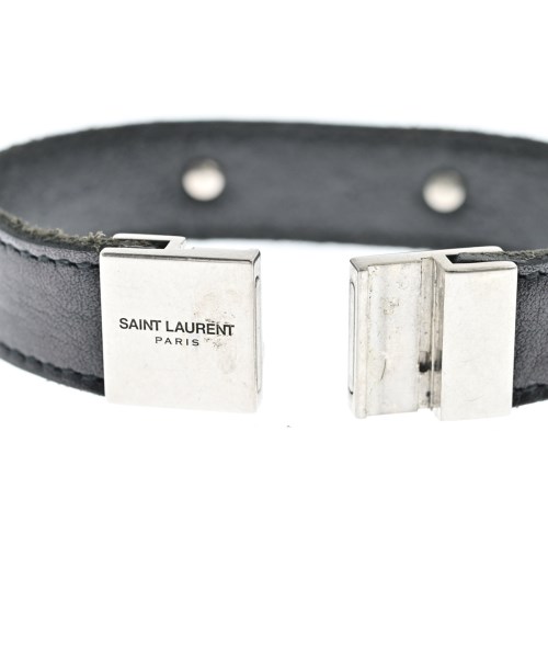 SAINT LAURENT PARIS（サンローランパリ）ブレスレット・バングル 黒 サイズ:- メンズ/2200619588182