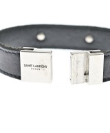 SAINT LAURENT PARIS（サンローランパリ）ブレスレット・バングル 黒 サイズ:- メンズ/2200619588182