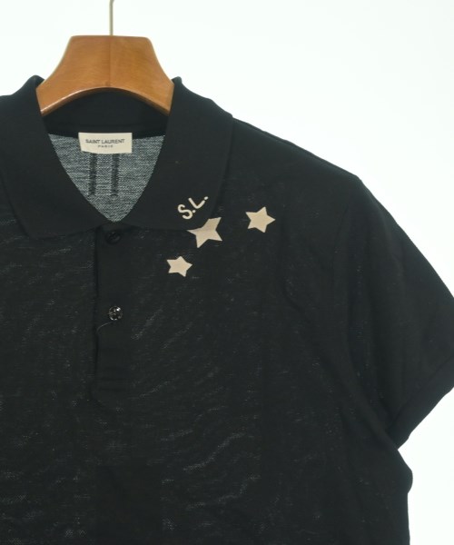 SAINT LAURENT PARIS（サンローランパリ）ポロシャツ 黒 サイズ:M メンズ/2200605977112