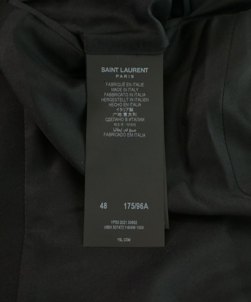 SAINT LAURENT PARIS（サンローランパリ）テーラードジャケット 黒 サイズ:48(L位) メンズ/2200113534081