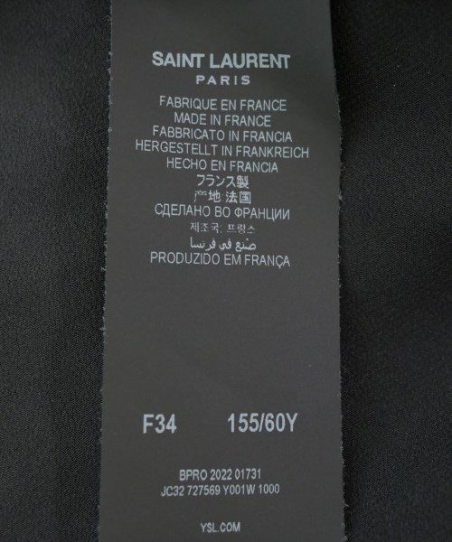 SAINT LAURENT PARIS（サンローランパリ）ひざ丈スカート 黒 サイズ:34(XS位) レディース/2200612012080
