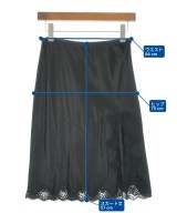 SAINT LAURENT PARIS（サンローランパリ）ひざ丈スカート 黒 サイズ:34(XS位) レディース/2200612012080