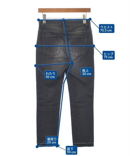 SAINT LAURENT PARIS（サンローランパリ）デニムパンツ 黒 サイズ:24(S位) レディース/2200612649026