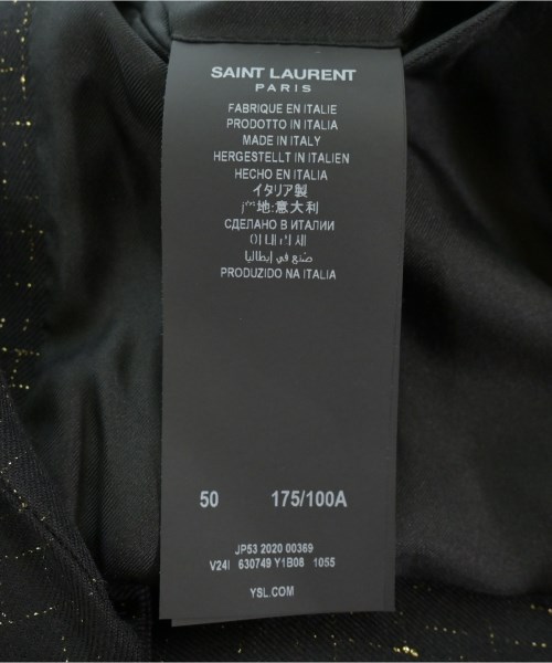 SAINT LAURENT PARIS（サンローランパリ）テーラードジャケット 黒 サイズ:50(XL位) メンズ/2200617616054