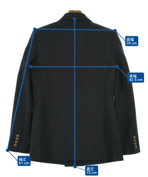 SAINT LAURENT PARIS（サンローランパリ）テーラードジャケット 紺 サイズ:38(S位) レディース/2200617795025