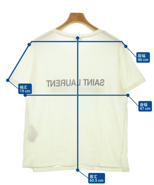 SAINT LAURENT PARIS（サンローランパリ）Tシャツ・カットソー 白 サイズ:L メンズ/2200618193233