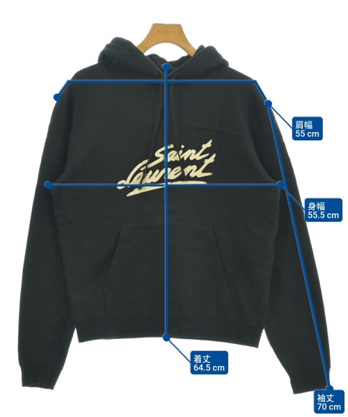 SAINT LAURENT PARIS（サンローランパリ）パーカー 黒 サイズ:L メンズ/2200619061067