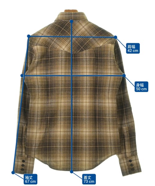 SAINT LAURENT PARIS（サンローランパリ）カジュアルシャツ ベージュ サイズ:38(S位) メンズ/2200619272180