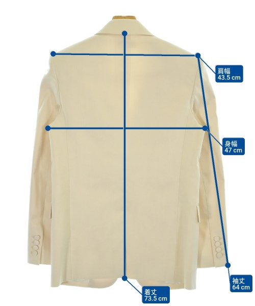 SAINT LAURENT PARIS（サンローランパリ）テーラードジャケット 白 サイズ:46(M位) メンズ/2200673000026