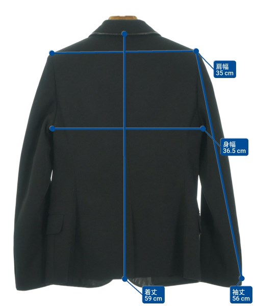 SAINT LAURENT PARIS（サンローランパリ）テーラードジャケット 黒 サイズ:34(XS位) レディース/2200670022021