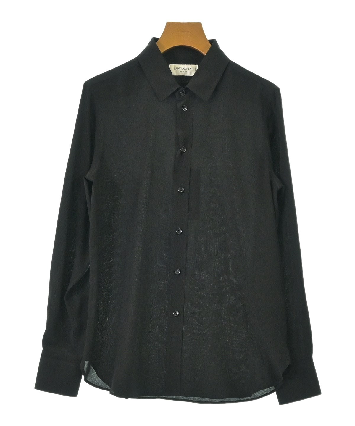 SAINT LAURENT PARIS カジュアルシャツ S 黒 【古着】【中古】【送料無料】 SAINT LAURENT PARIS（サンローランパリ）カジュアルシャツ 黒 サイズ
